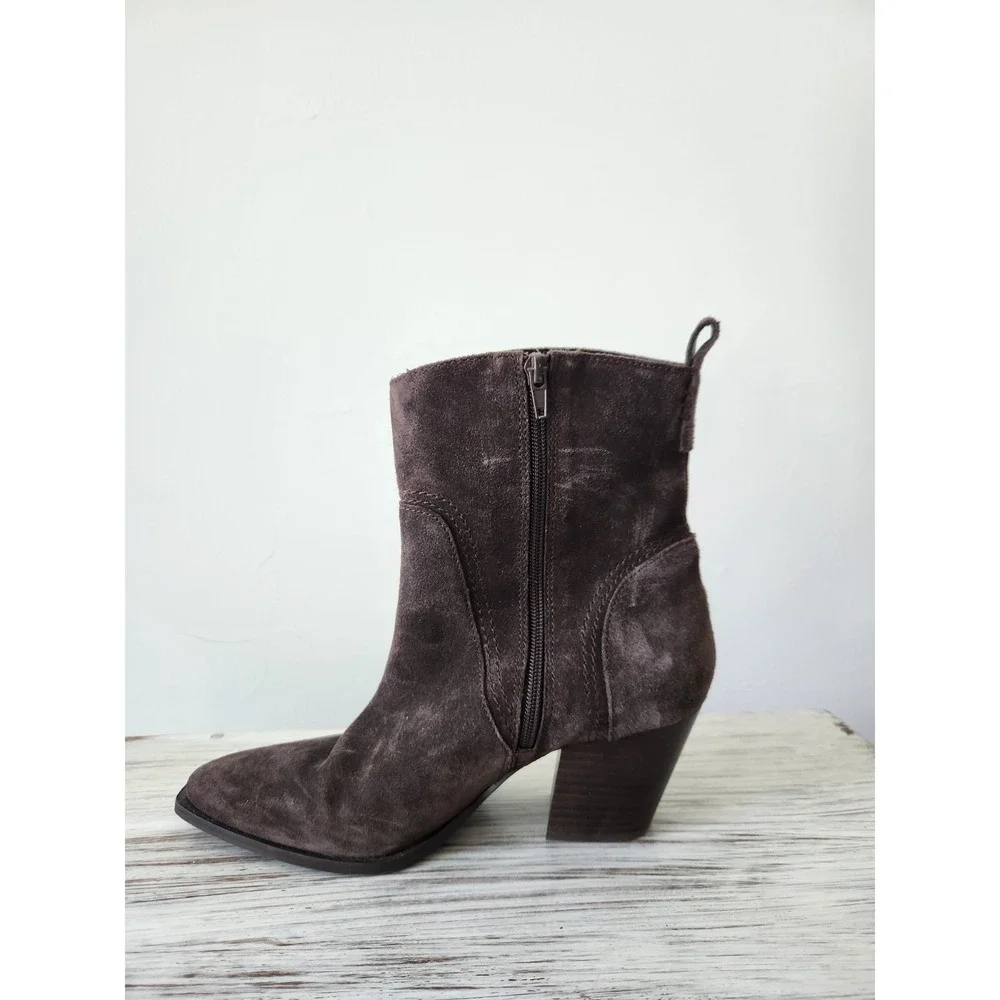 Lucky Brand Rapse Women's Suede Ankle Boots Brown Size 9M/40
